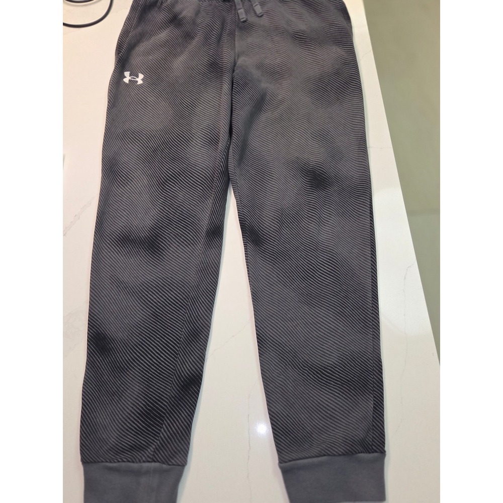 Under Armour Boys Gray Wave‎ Texture Jogger Pants Fleece Lined Youth XL YXL